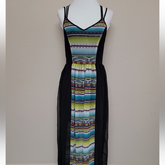 SANS SOUCI sheer see through skirt maxi dress size M - Picture 9 of 16